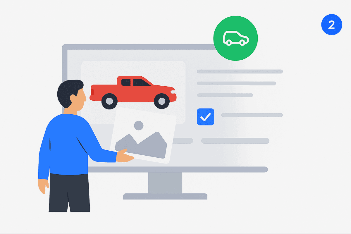 Step 2: List Your Car Illustration